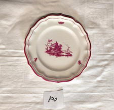 170- GIEN. Assiette modèle paysages roses.  D 25 cm