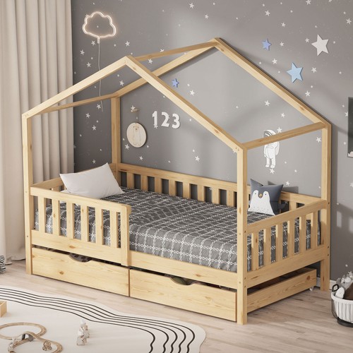 Lit cabane enfant - bois, de