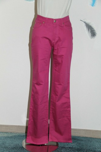 Joli jeans droit fushia - jeans, fin