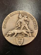 Rare Grosse MEDAILLE SOCIETE CANINE MIDI COTE D'AZUR