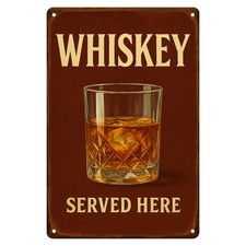 Plaque en tôle Whisky Served