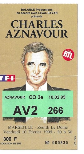 Rare ticket billet concert - ticket,