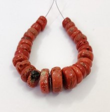 Perles de corail rouge naturel