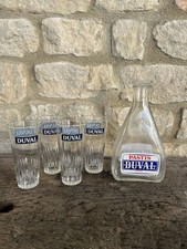 Lot de 4 Verres et 1 Carafe Pastis Duval