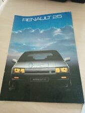 1985 Prospectus Brochure Catalogue Renault 25 automobile auto professionnel 