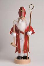 Père Noël En Bois St. Nicolas BxTxH= 12x10x29cm NEUF Fumeur Figurine De Fumée