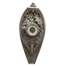 Baromètre bronze argenté - en,