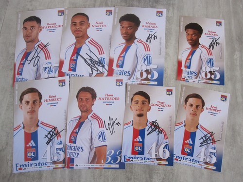 Cartes signées olympique - signées,
