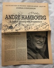 ANDRÉ HAMBOURG Saint-Rémy de Provence 1991 DÉDICACE + DESSIN ORIGINAL 