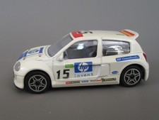 C645 Burago Italie Renault Clio V6 Trophy Phase 1 #15 HP 2002 Blanc 1:43 Bburago