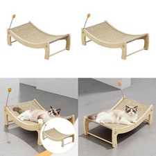 Fauteuil pour Chat Planche à Gratter Lounge Chat Canapé Griffoir Coussin Jouet