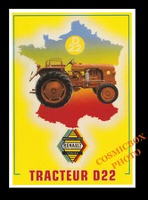 Carte postale affiche TRACTEUR RENAULT D22 motoculture postcard Tractor farmer