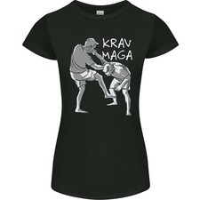 Krav Maga Arts Martiaux Mixtes MMA Combat T-Shirt Femme Coupe Petite