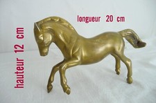 CHEVAL en  LAITON   - ht= 12 cm -long  22 cm
