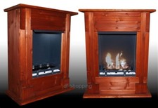 BIO ETHANOL CHEMINEE MODELL MADRID BOIS BRUN FIRE PLACE
