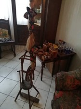 Ancien Rouet En Bois Objet De