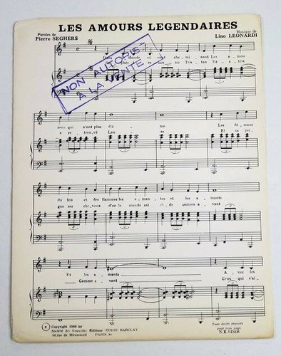 Partition vintage sheet music