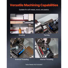 Tour À Métaux D'Établi Filetage Électrique Alimentation Auto 220 X 1000 Mm