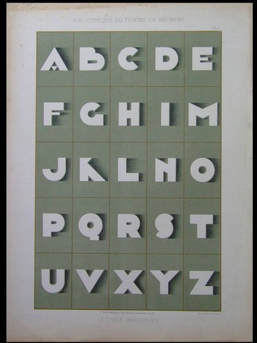 Alphabet art deco - alphabet,