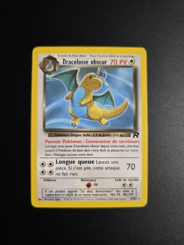 Carte pokémon dracolosse - carte,