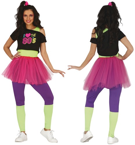 Tenue fitness disco fluo - disco,