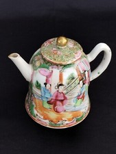 theiere miniature porcelaine chine chinese teapot porcelain famille rose ancien