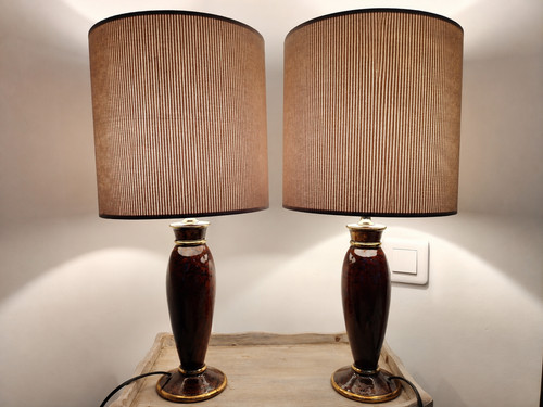 Paire lampes vintage en - lampes,