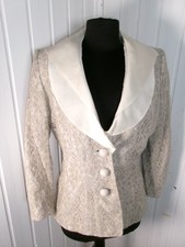 Vintage Veste blazer dentèle doublé Création Les Guy Paris Made France 36/38