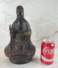 bouddha déesse en bronze Chine 19ème antique chinese buddha guanyin statue 19C