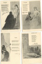 MAURICE NEUTMONT ARTIST SIGNED EROTIC GLAMOUR 21 Vintage Postcards (L4012)