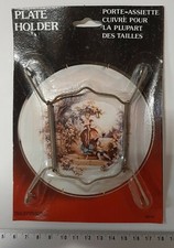 Porte assiette métallique cuivré double ressort à suspendre - C02