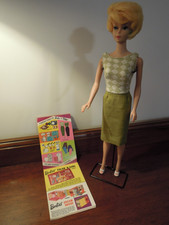 BARBIE Vintage robe " lunch date" #1643  Tenue Poodle parade 1965 +mules JAPAN