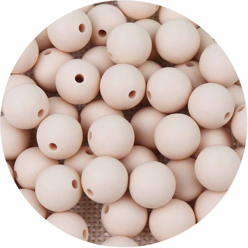 Perle silicone 9mm couleur - perle,
