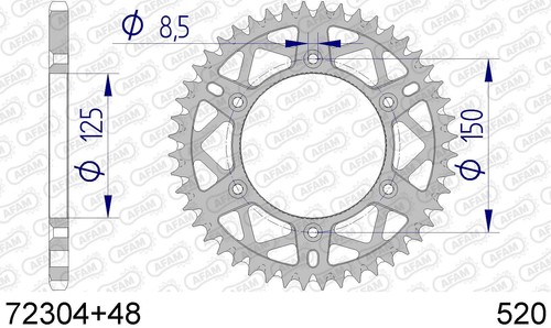 Ktm 520 racing chaîne - 520, et