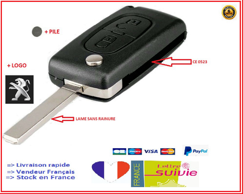 Coque clé plip peugeot - coque,