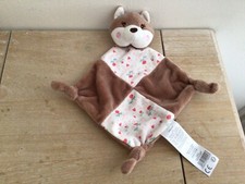Doudou plat Renard coeurs