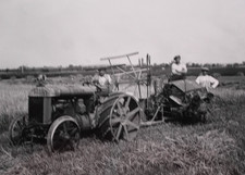 PLAQUE DE VERRE NEGATIF + TIRAGE PAPIER   "FENAISON " VERS 1920/1930