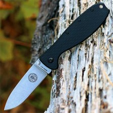BRKR2 Esee Zancudo Framelock Plain edge D2 stonewash finish Blade GRN Handle
