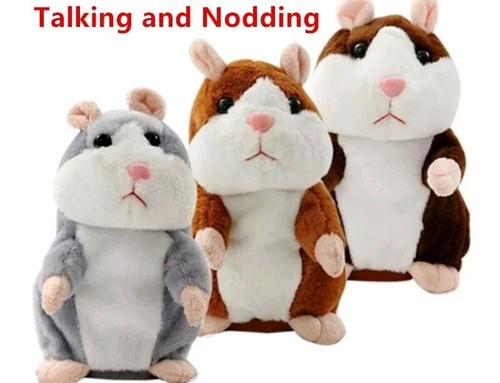 Peluche hamster19cm interactif - peluche,