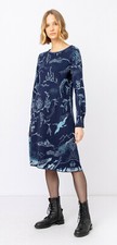 Ivko Robe Plissée Bleu Marine