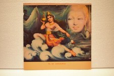 Vintage Lithographie Imprimé Annapurna Lord Shiva Calendrier Art Peinture