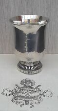 Rare Timbale Tulipe sur Piédouche en Argent Massif XVIIIème 18e Poinçon Turpault