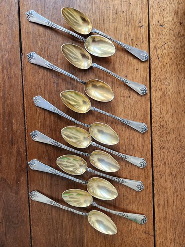Vermeil cuillères café - vermeil, 12