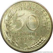 W1637 Rare 50 Centimes