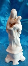ANCIENNE PETITE STATUETTE  EN PORCELAINE  VIERGE A L'ENFANT  DN4073