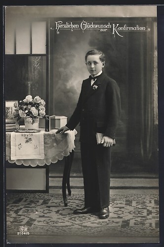 Carte postale garçon pour - , sa
