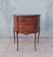 Commode demi-lune style Louis XV en placage de noyer