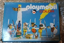 1979 Geobra Playmobil Color 3620 Indiens avec Totem Indians Totem Pole Neuf