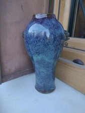 Ancien vase chinois grès flammé