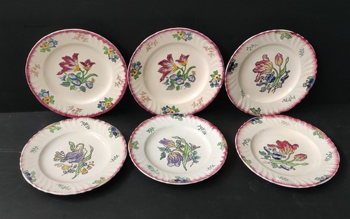 Lot assiette plate longwy - 6,